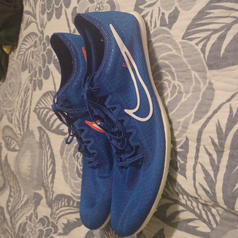 Nike Mamba V6 Men's Size 14US 13 UK Blue Track Spikes Athletic Shoes Like New